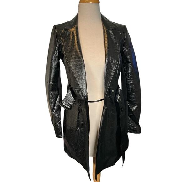 French Connection Clancy Belted Mini Dress Blackout Size 4 NWT Two Side Pockets - Picture 13 of 16